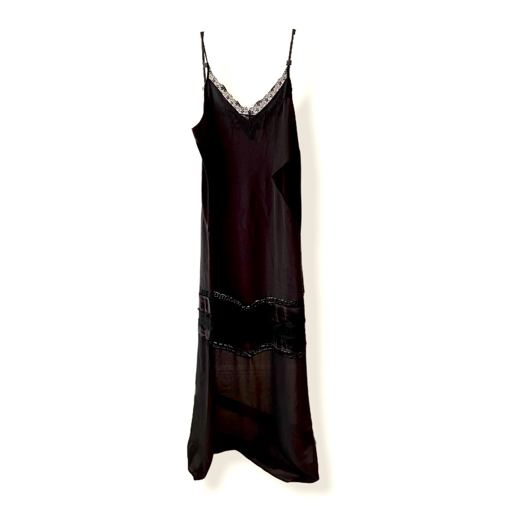 Anine Bing Silk Lace Trim Dress
